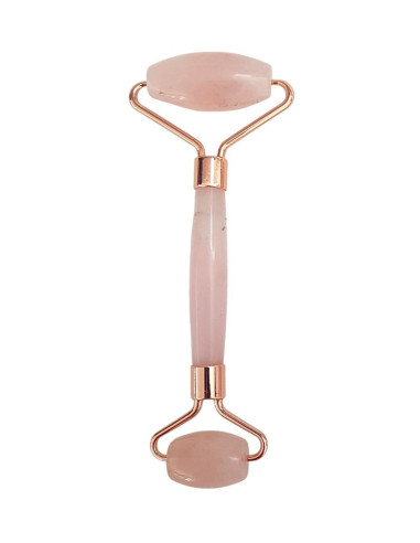 Rouleau massage visage en pierre rose clair | Cosmetique.tn