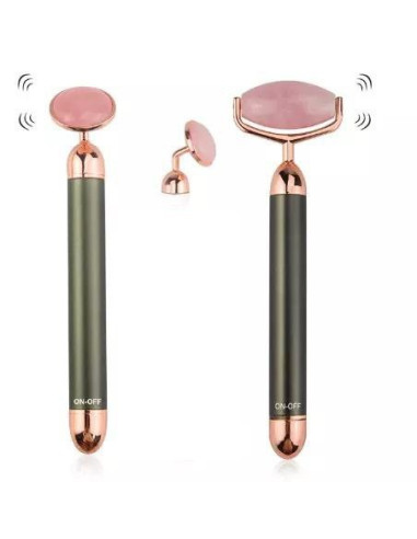 Rouleau de massage électrique 2 en 1 bras vert pour le visage