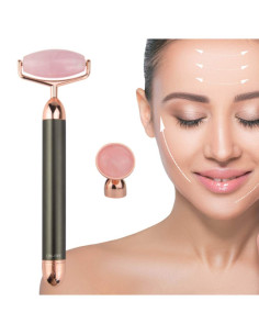 Rouleau de massage électrique 2 en 1 bras vert pour le visage