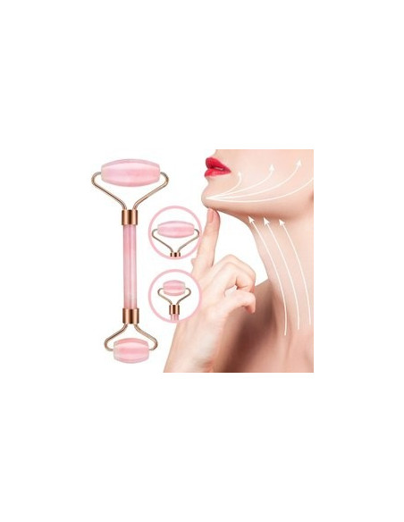 Rouleau pierre naturelle de jade pour le visage Rose clair