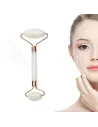 Rouleau pierre naturelle de jade pour le visage Blanc | cosmetique.tn