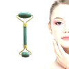Rouleau pierre naturelle de jade pour le visage turquoise foncé