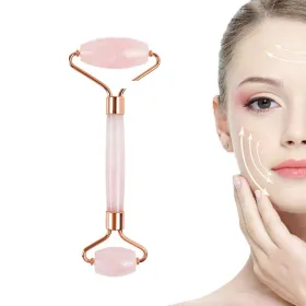 Rouleau pierre naturelle de jade pour le visage Rose clair