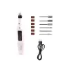 Ponceuse électrique à ongles en forme de stylo blanc-waxess