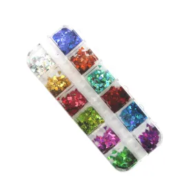 Paillettes de décoration pour les ongles, 12 couleurs mélangées 3D Triangle - Best Aoyasiyue