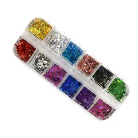 Paillettes de décoration pour les ongles, 12 couleurs mélangées 3D Croissant - Best Aoyasiyue