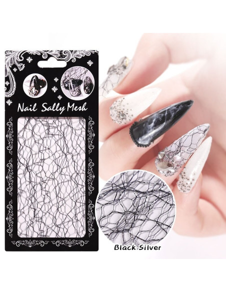 Mesh Nail Sticker | cosmetique.tn