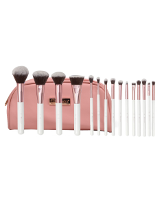 Trousse 14 pinceaux maquillage rose- bh cosmetics