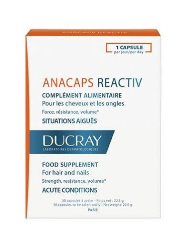 Ducray Anacaps Réactiv complément cheveux, 30 capsules