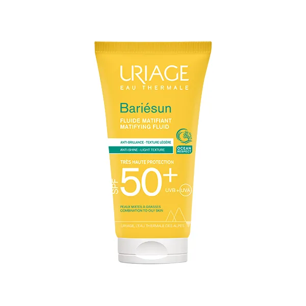 Bariésun fluide matifiant spf50+  50 ml très haute protection peaux mixtes à grasses -uriage
