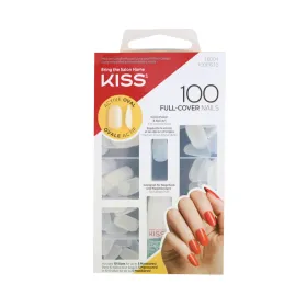 100 faux ongles full cover nails Kit, Medium, Active Oval - Kiss