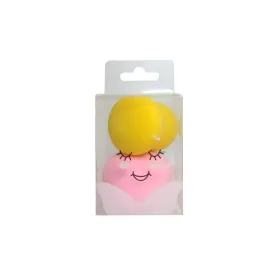 Lot de 2 eponge anti-cerne rose & jaune