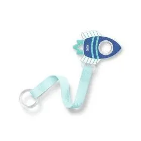 Attache sucette ruban duo Bleu - Nuk