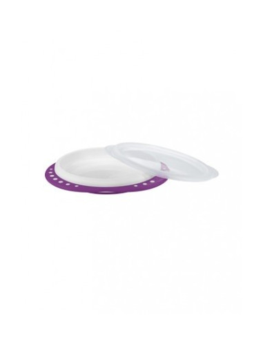 NUK Assiette bébé à bords relevés – violet