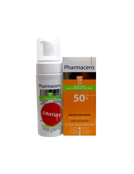 Pharmaceris - S sun crème protectrice spf50+ peaux grasses + t puri se