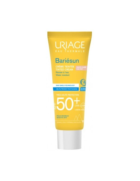 Bariésun crème teintée solaire spf50+ peaux sensibles 50ml -uriage