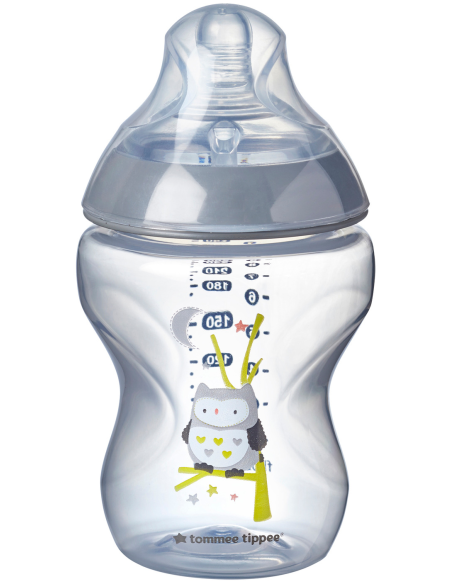 Close to nature biberon chouette gris 0m+ 260ml - Tommee tippee | cosm