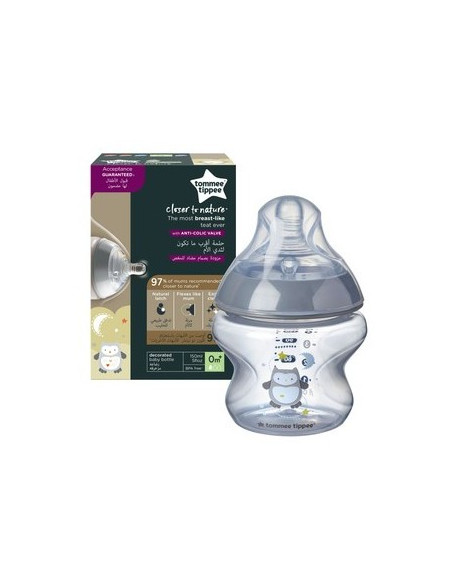 Biberon Closer to Nature 150 ml chouette gris 0 mois et + | Tommee Tippee