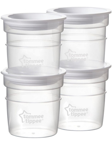 Colse to nature lot de 4 pots de conservation du lait - Tommee tippee 