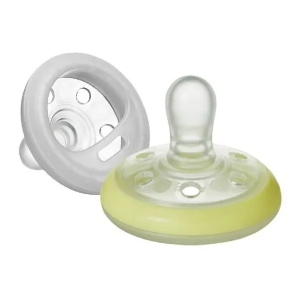 TOMMEE TIPPEE CLOSER TO NATURE 2 SUCETTES BREAST-LIKE NUIT 6-18M