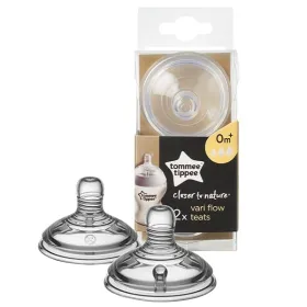 Tommee Tippee Lot de 2 tétines pour biberon Closer to Nature, en forme de  sein, valve anticolique, silicone souple, débit épais, 6 m et plus :  : Bébé et Puériculture