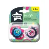 2 sucettes fun style rose 0-6m - Tommee tippee
