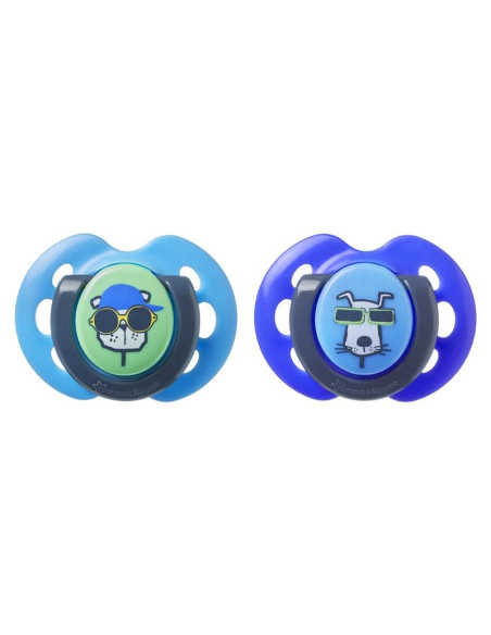2 sucettes fun style bleu 0-6m - Tommee tippee | cosmetique.tn