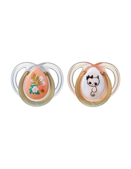 2 Sucette Soothers fille  0-6M - Tommee tippee | cosmetique.tn