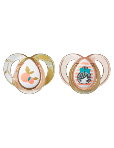 2 sucettes Moda 6-18 mois fille | Tommee Tippee