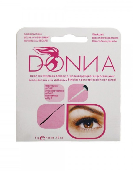 DONNA Colle à faux cils avec pinceau noire | Cosmetique.tn