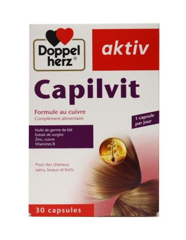 Doppelherz Aktiv Capilvit au cuivre – 30 capsules | cosmetique.tn
