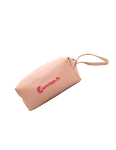 Trousse de maquillage saumon