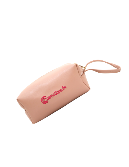 Trousse de maquillage saumon