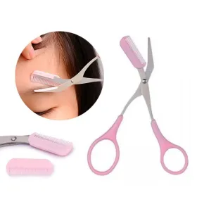 Lame & ciseau avec peigne pour sourcil