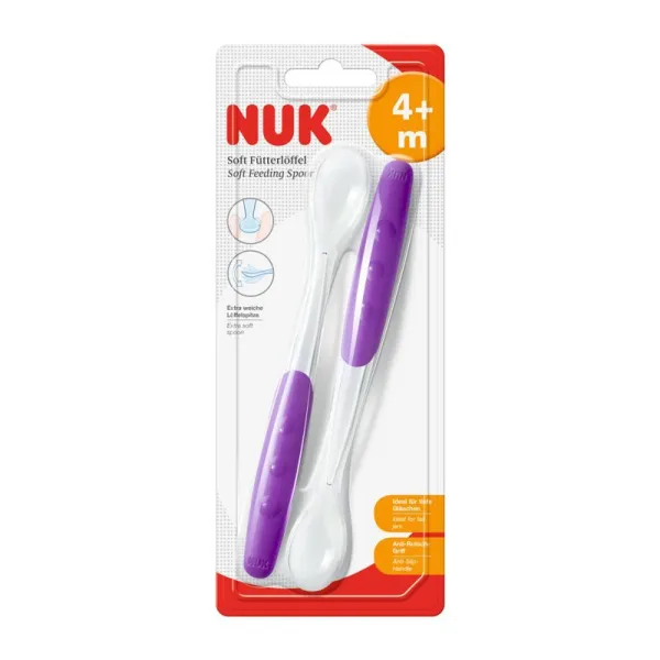 Deux cuillères 4m+ violet - Nuk