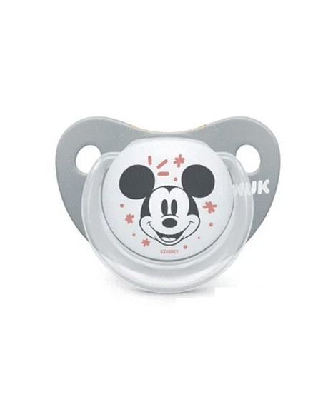 Sucette NUK Disney 6–18 mois — Mickey, gris et blanc