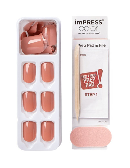 imPRESS Caramel IMC27C – 30 faux ongles autocollants | KISS