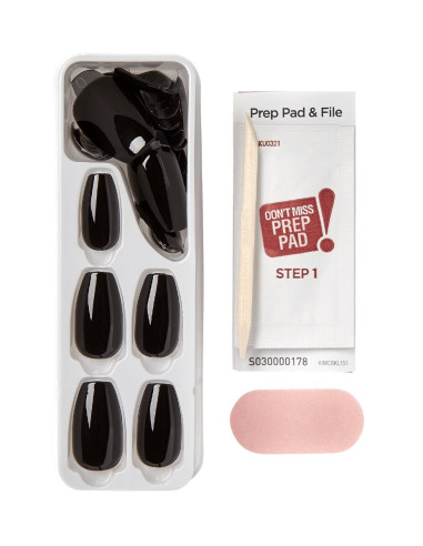 imPRESS All Black IMC512C – 30 ongles sans colle | KISS