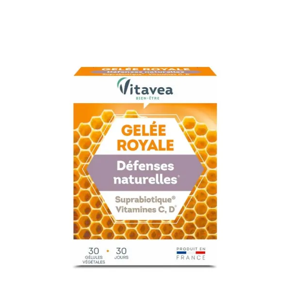 Gelée royale suprabiotique Vitamines C,D 30 gélules - Vitavea
