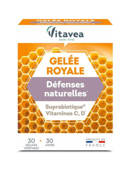 Gelée royale Suprabiotique vitamines C et D 30 gélules – Vitavea