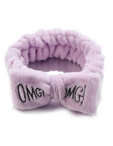 Bandeau maquillage inscription OMG violet - Sweet Beauty