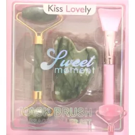 Coffret Massage Rouleau & Masque Brosse rose
