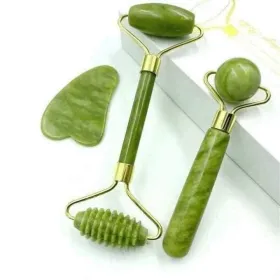 Coffret de rouleau de jade 3 en 1 - Nora Bo Awadh