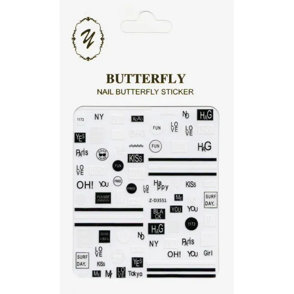 Sticker Butterfly Z-D3551