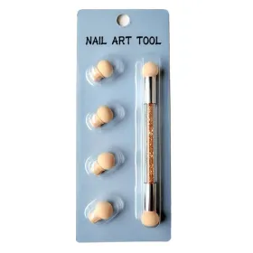 Éponge à double extrémité pour nail art orange
