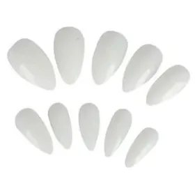 Lot de 120 Faux Ongles en 10 Tailles Différentes amande Blanc - Otto