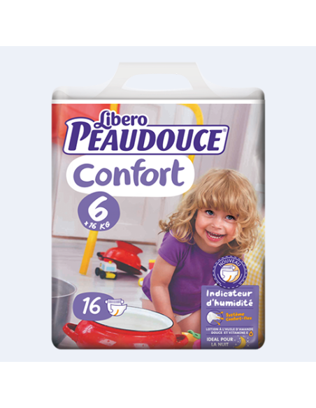 Libero Peaudouce Confort Couches T6 plus de 16 kg – 16 unités