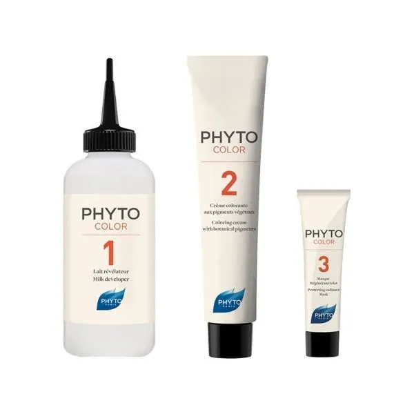 Kit de coloration permanente enrichie en pigments végétaux 9 blond très clair - Phytocolor