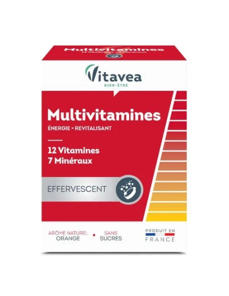 Multivitamines 12 vitamines et 7 minéraux 24 comprimés effervescents – Vitavea