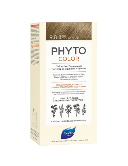 Phyto Phytocolor Coloration permanente 9.8 blond très clair beige | Cosmetique.tn